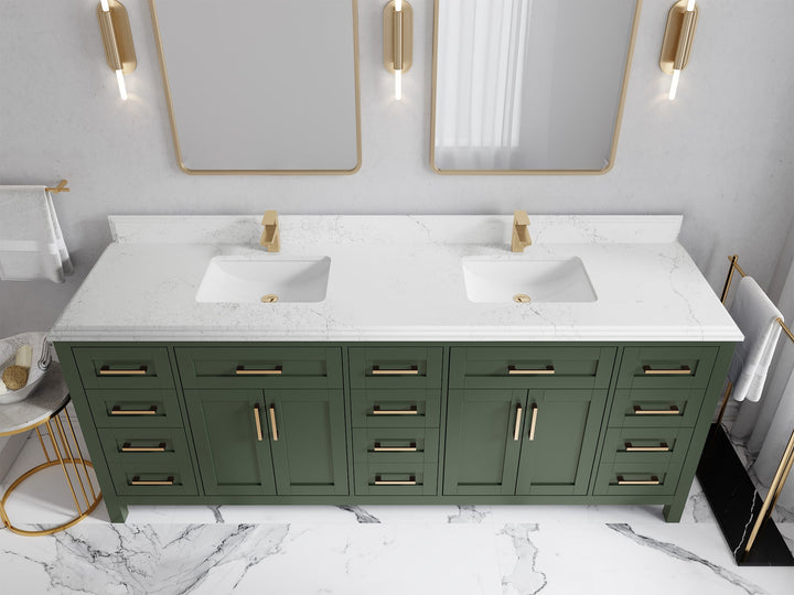 Cambridge 84 in. W x 22 in. D Double Sink Bathroom Vanity - photo 32