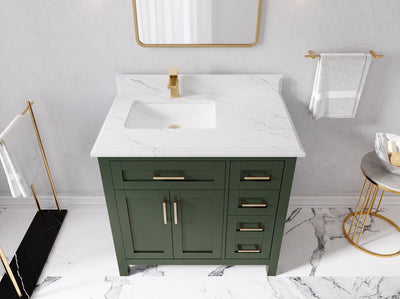 Cambridge 36 in. W x 22 in. D Left Offset Sink Bathroom Vanity