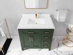 Cambridge 36 in. W x 22 in. D Single Center Sink Bathroom Vanity - photo 31