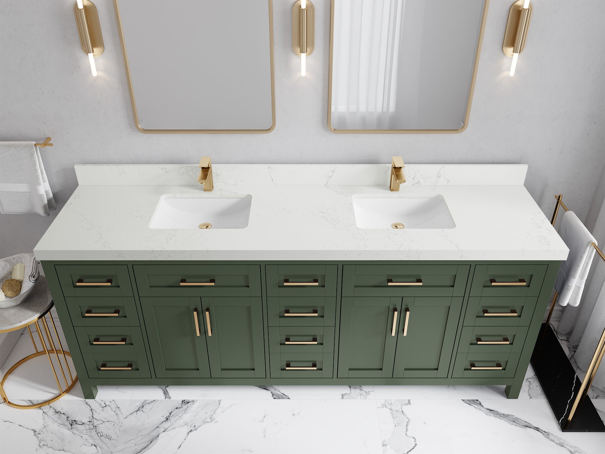 Cambridge 84 in. W x 22 in. D Double Sink Bathroom Vanity