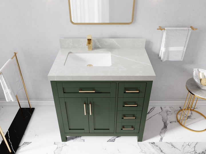Cambridge 36 in. W x 22 in. D Left Offset Sink Bathroom Vanity - photo 47