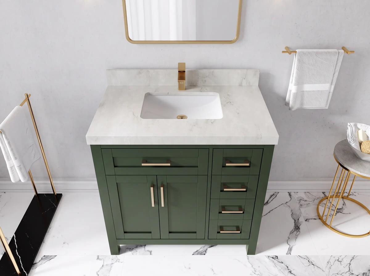 Cambridge 36 in. W x 22 in. D Single Center Sink Bathroom Vanity
