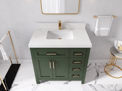 Cambridge 36 in. W x 22 in. D Single Center Sink Bathroom Vanity