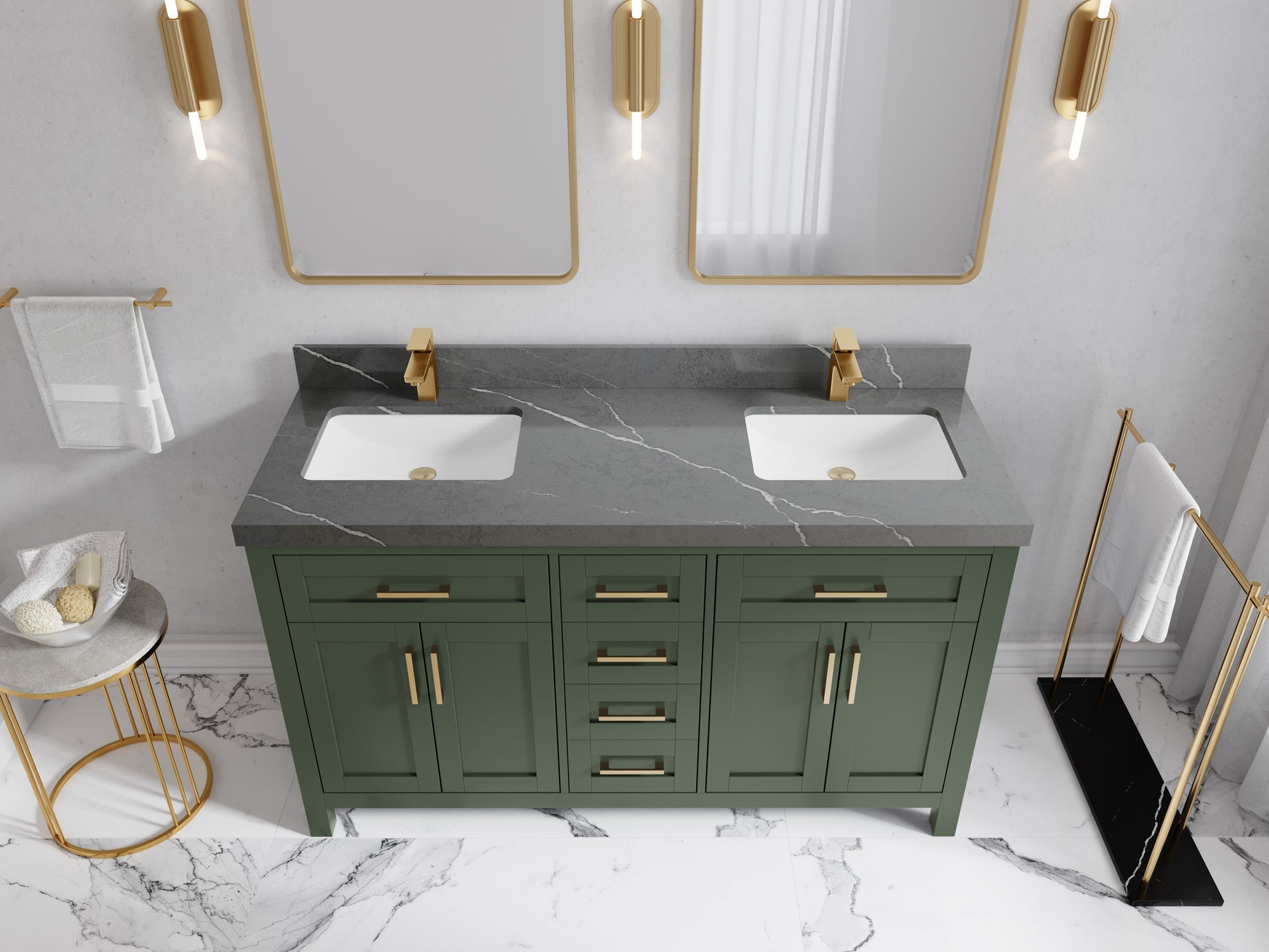 Cambridge 60 in. W x 22 in. D Double Sink Bathroom Vanity