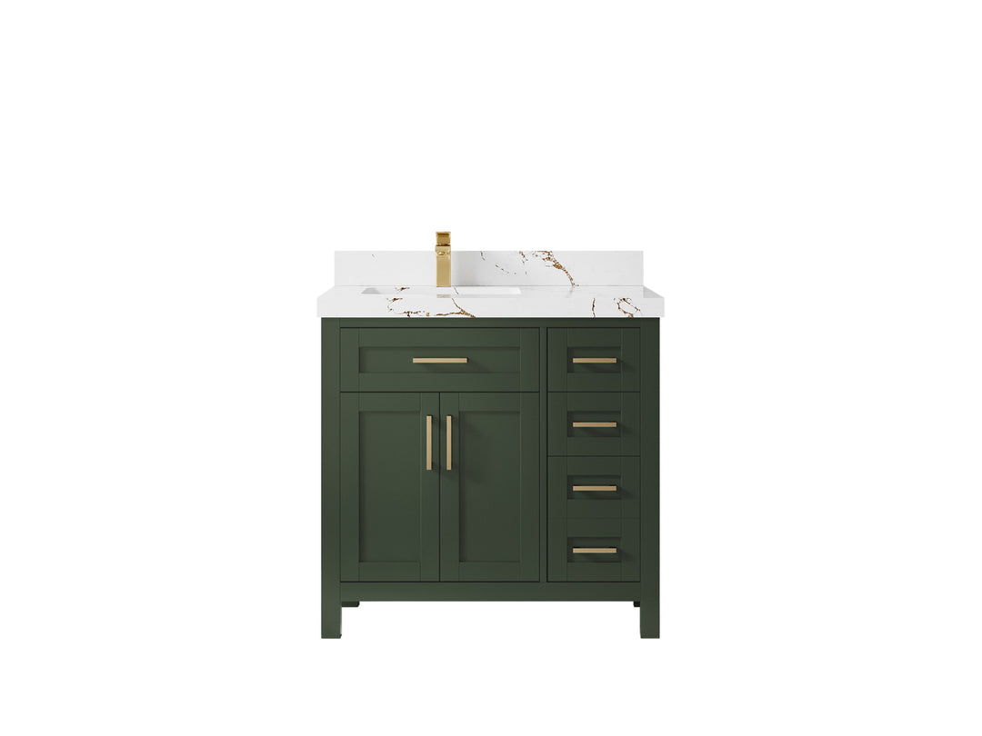 Cambridge 36 in. W x 22 in. D Left Offset Sink Bathroom Vanity