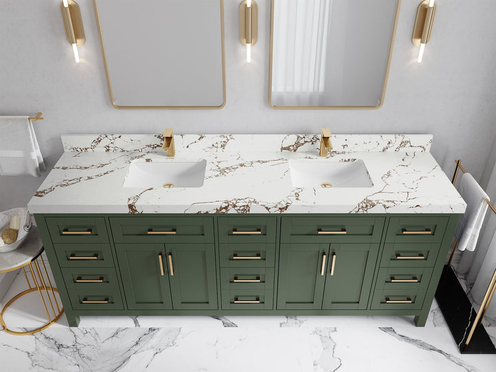 Cambridge 84 in. W x 22 in. D Double Sink Bathroom Vanity - photo 22