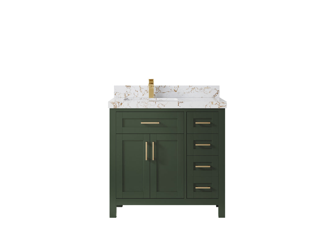 Cambridge 36 in. W x 22 in. D Left Offset Sink Bathroom Vanity
