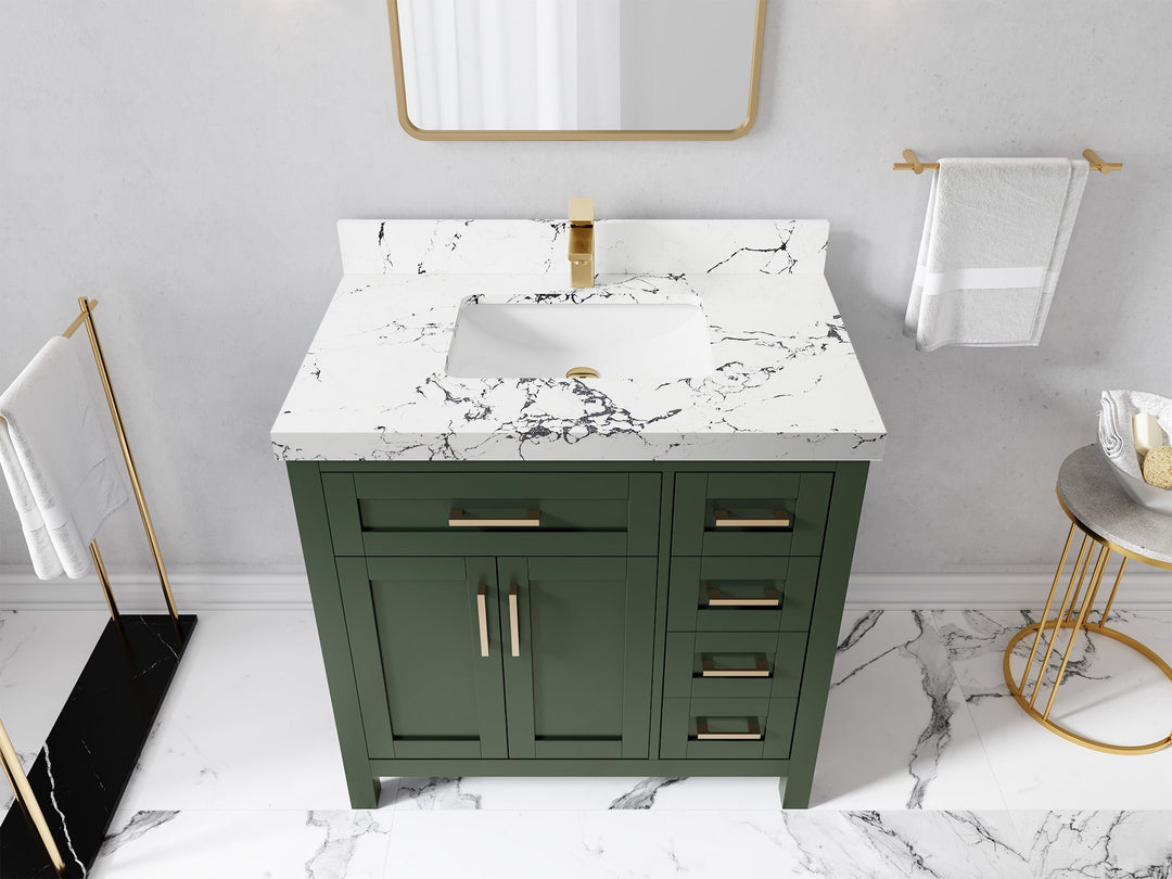 Cambridge 36 in. W x 22 in. D Single Center Sink Bathroom Vanity