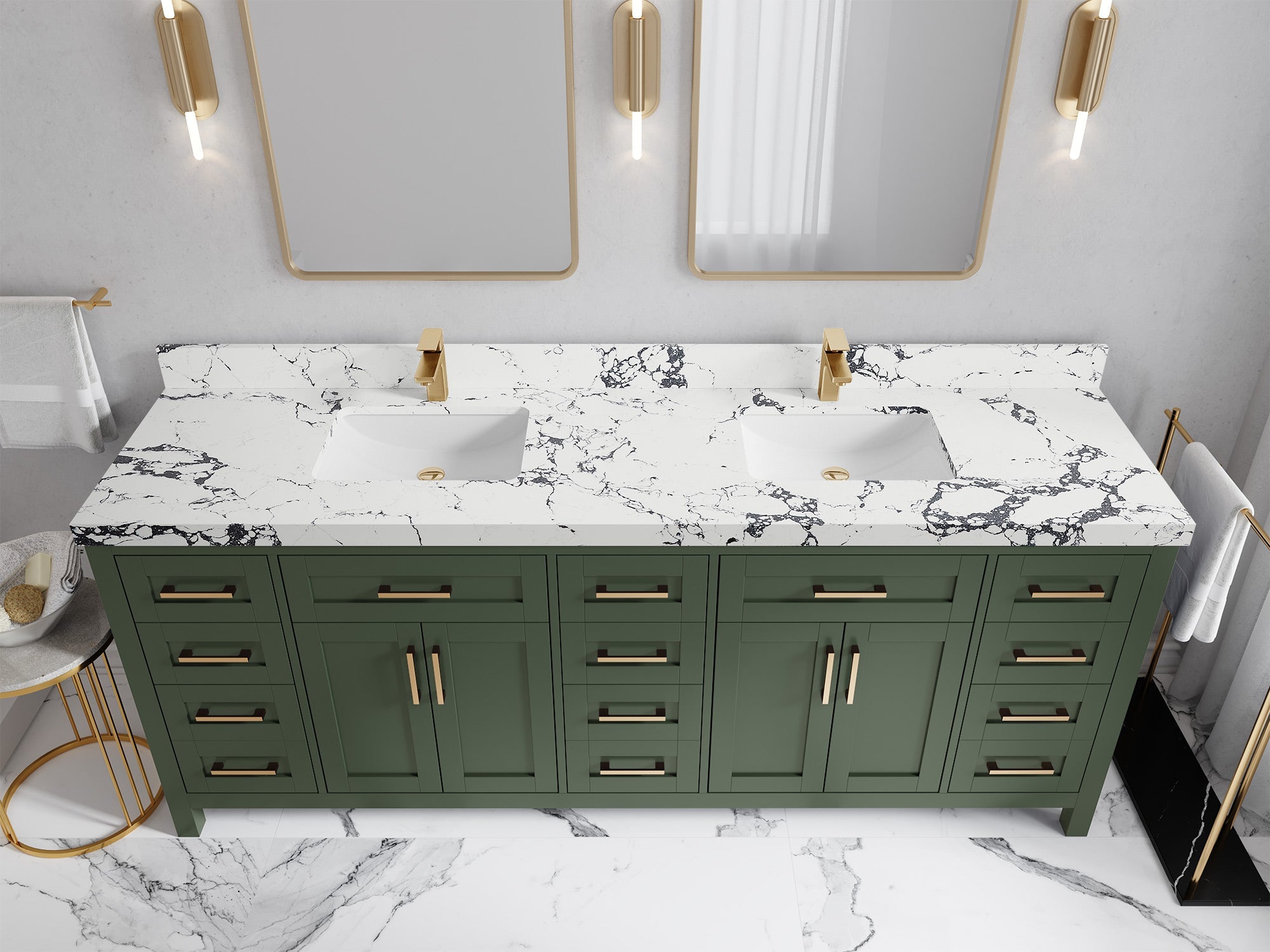Cambridge 84 in. W x 22 in. D Double Sink Bathroom Vanity