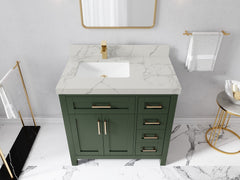 Cambridge 36 in. W x 22 in. D Left Offset Sink Bathroom Vanity - photo 13
