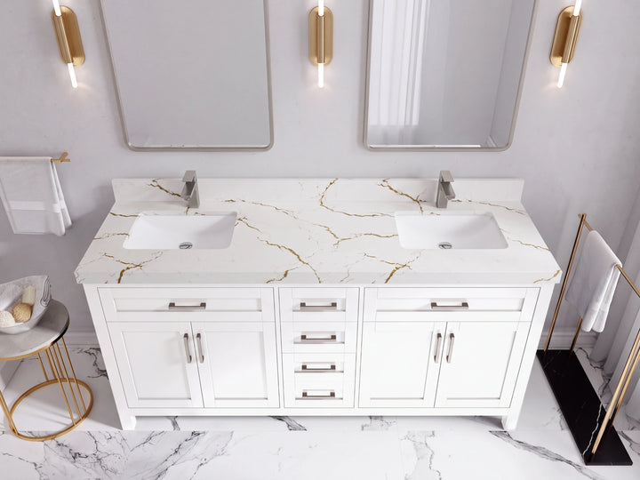 Cambridge 72 in. W x 22 in. D Double Sink Bathroom Vanity - photo 45
