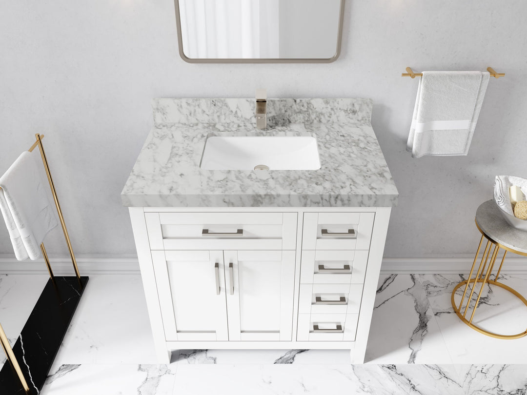 Cambridge 36 in. W x 22 in. D Left Offset Sink Bathroom Vanity