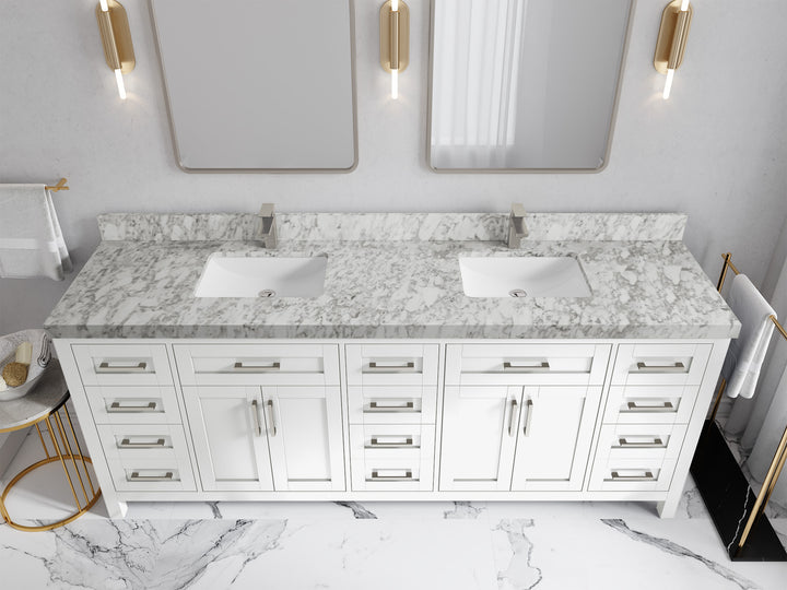 Cambridge 84 in. W x 22 in. D Double Sink Bathroom Vanity - photo 14