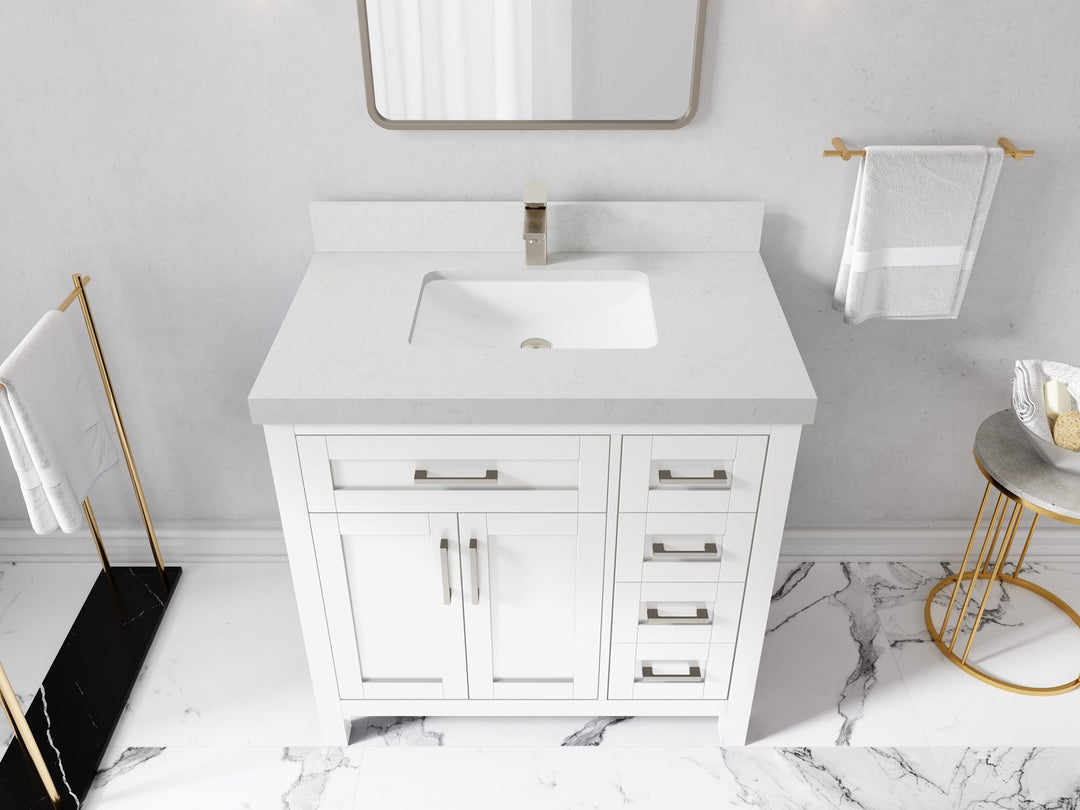 Cambridge 36 in. W x 22 in. D Left Offset Sink Bathroom Vanity