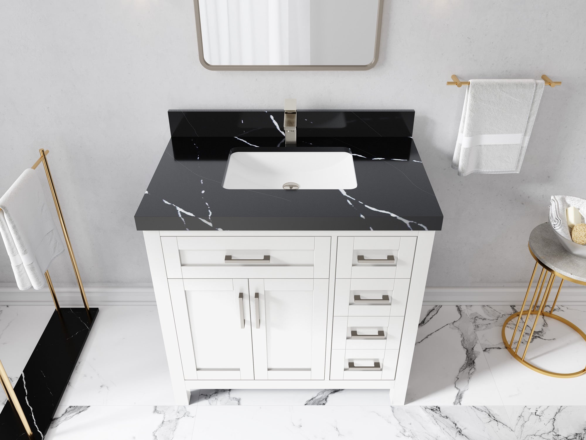 Cambridge 36 in. W x 22 in. D Single Center Sink Bathroom Vanity