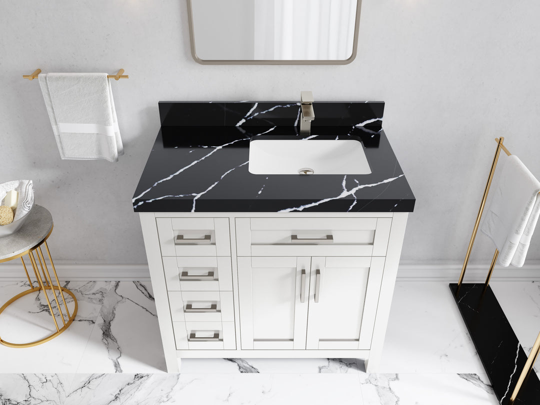 Cambridge 36 in. W x 22 in. D Right Offset Sink Bathroom Vanity