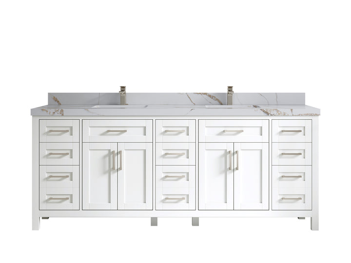 Cambridge 84 in. W x 22 in. D Double Sink Bathroom Vanity - photo 19