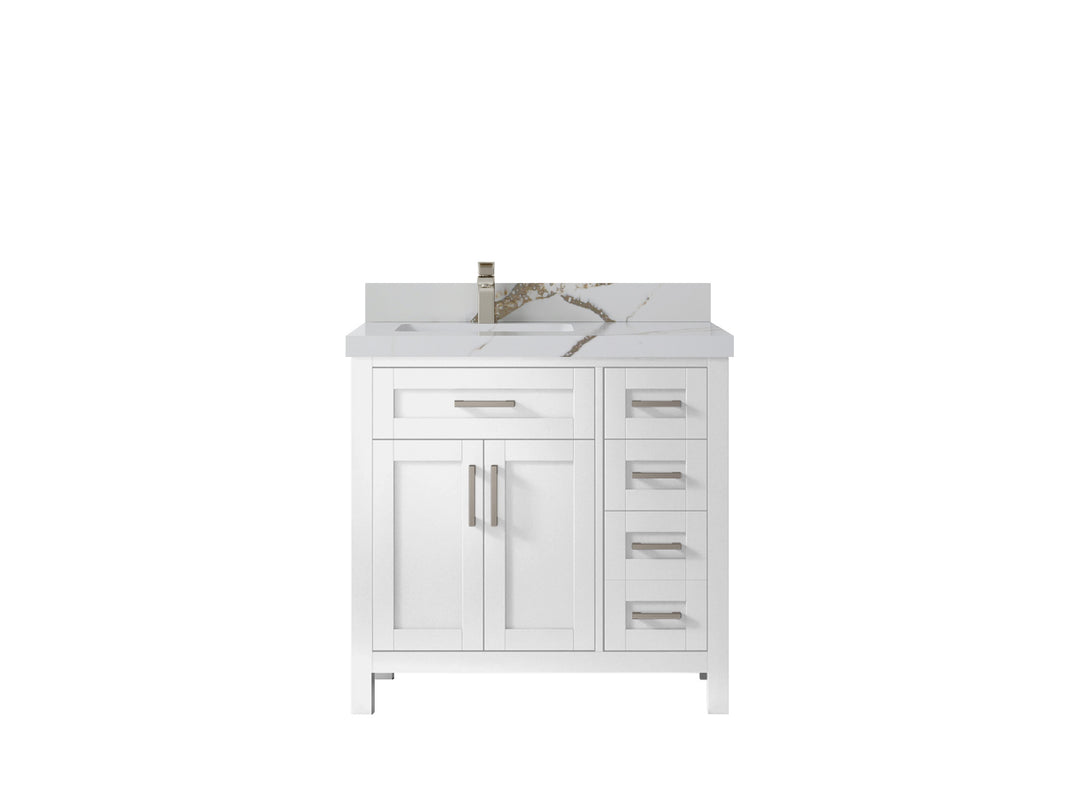 Cambridge 36 in. W x 22 in. D Left Offset Sink Bathroom Vanity
