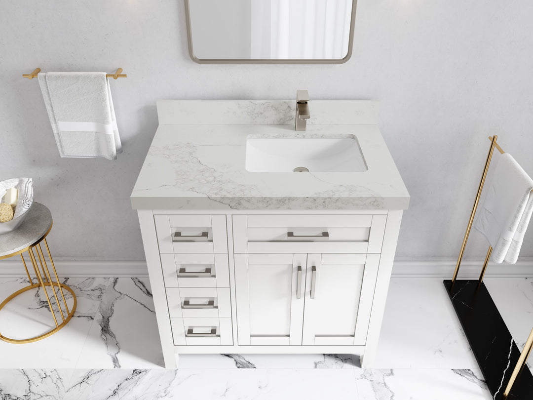 Cambridge 36 in. W x 22 in. D Right Offset Sink Bathroom Vanity
