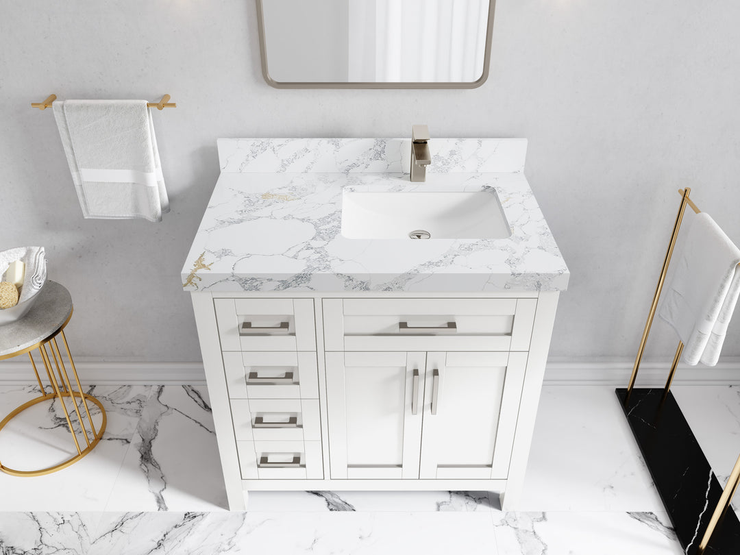 Cambridge 36 in. W x 22 in. D Right Offset Sink Bathroom Vanity