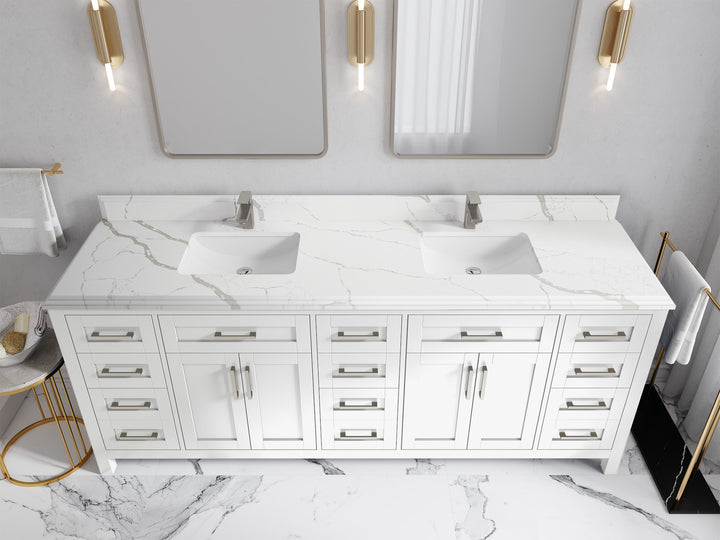 Cambridge 84 in. W x 22 in. D Double Sink Bathroom Vanity - photo 30