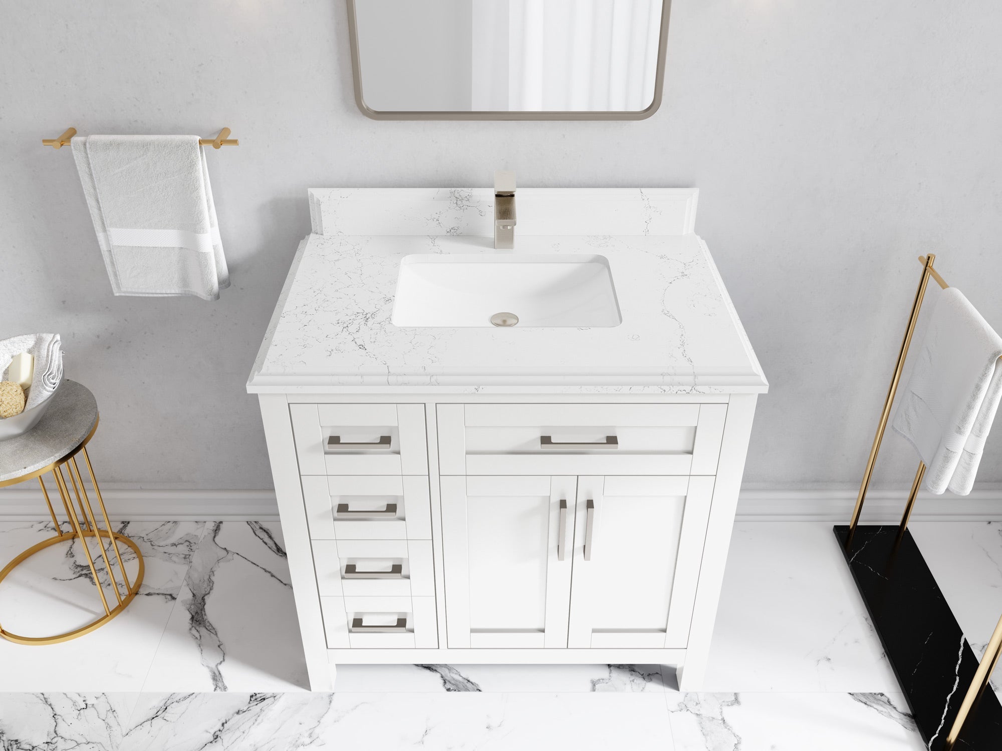 Cambridge 36 in. W x 22 in. D Single Center Sink Bathroom vanity