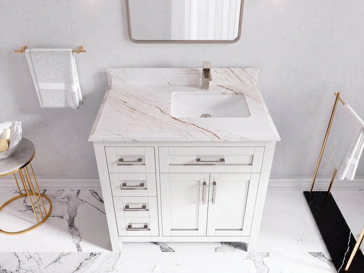Cambridge 36 in. W x 22 in. D Right Offset Sink Bathroom Vanity - photo 49