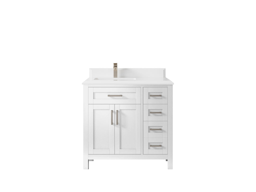 Cambridge 36 in. W x 22 in. D Left Offset Sink Bathroom Vanity