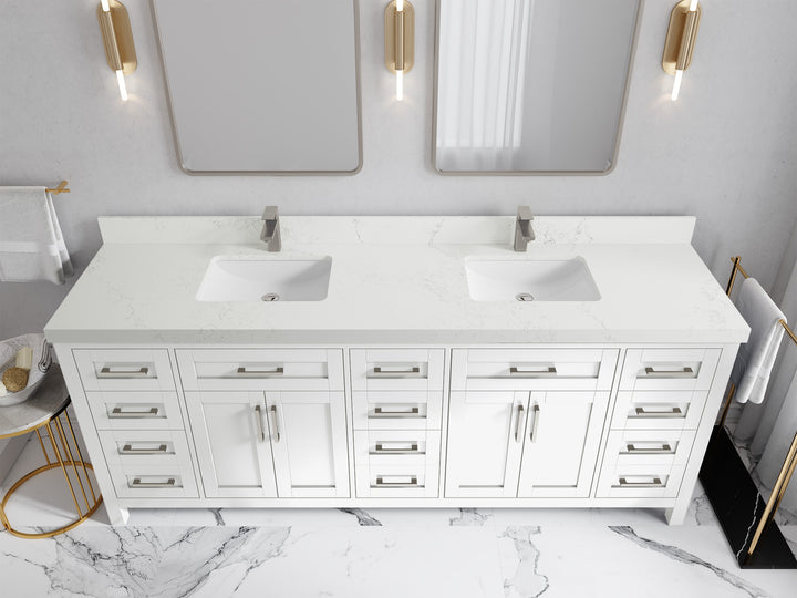 Cambridge 84 in. W x 22 in. D Double Sink Bathroom Vanity - photo 36