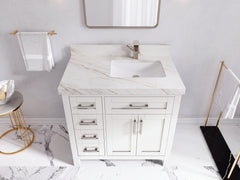 Cambridge 36 in. W x 22 in. D Right Offset Sink Bathroom Vanity - photo 48