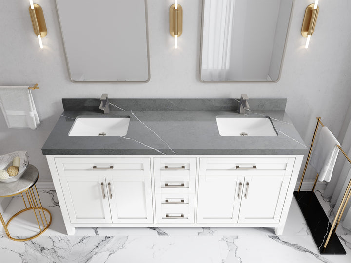 Cambridge 72 in. W x 22 in. D Double Sink Bathroom Vanity - photo 42