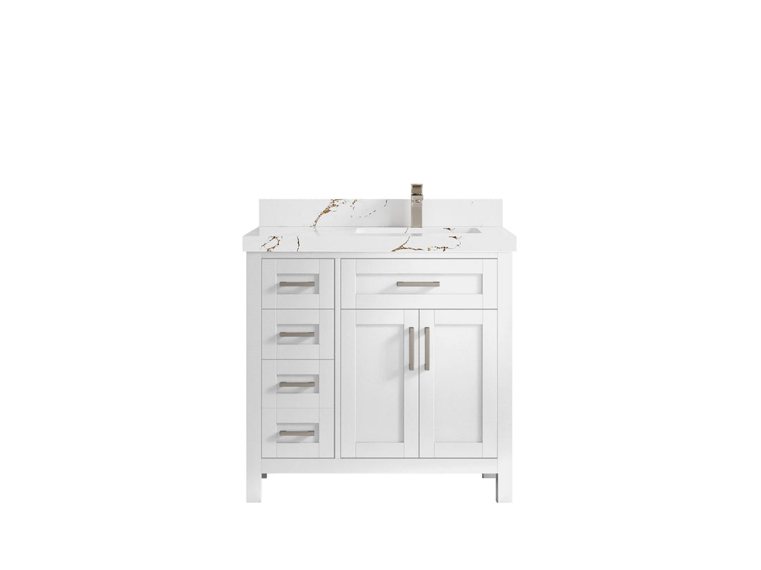 Cambridge 36 in. W x 22 in. D Right Offset Sink Bathroom Vanity