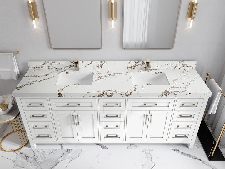 Cambridge 84 in. W x 22 in. D Double Sink Bathroom Vanity - photo 40