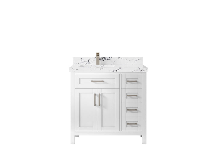 Cambridge 36 in. W x 22 in. D Left Offset Sink Bathroom Vanity - photo 50