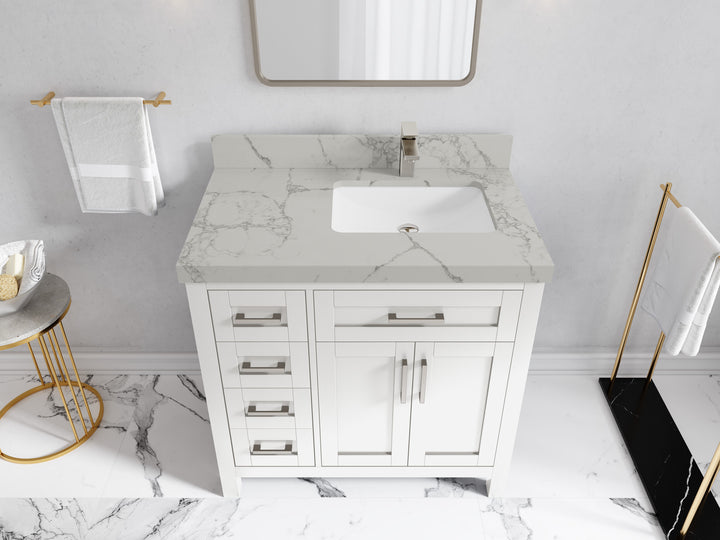Cambridge 36 in. W x 22 in. D Right Offset Sink Bathroom Vanity - photo 42