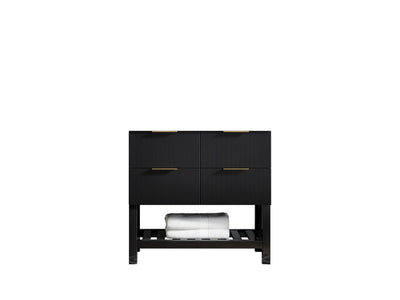 Catalina 36 in. W x 22 in. D Single Sink Bathroom Vanity in Black with Countertop - Cabinet Only