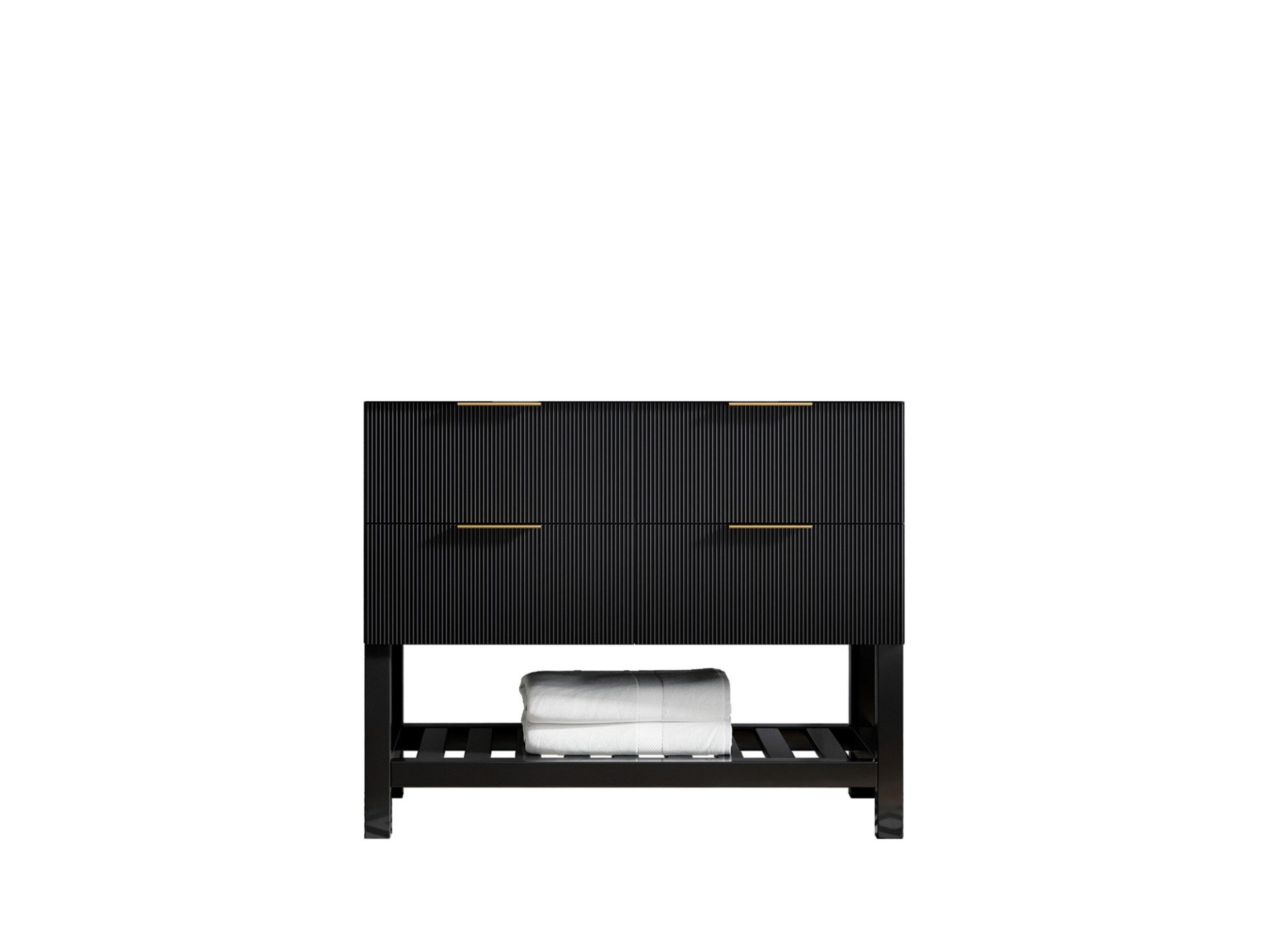 Catalina 42 in. W x 22 in. D Single Sink Bathroom Vanity in Black with Countertop - Cabinet Only