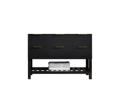 Catalina 48 in W x 22 in D Free Standing Reeded Single Sink Bathroom Vanity - photo 6