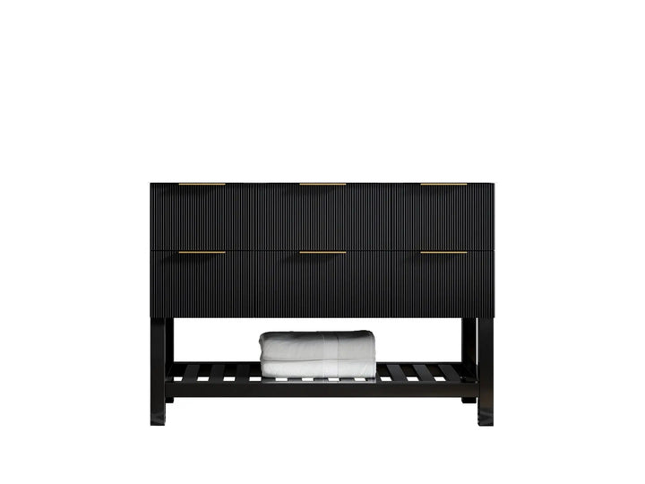 Catalina 48 in W x 22 in D Free Standing Reeded Single Sink Bathroom Vanity - photo 6