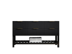 Catalina 60 in W x 22 in D Free Standing Reeded Single Sink Bathroom Vanity - photo 6