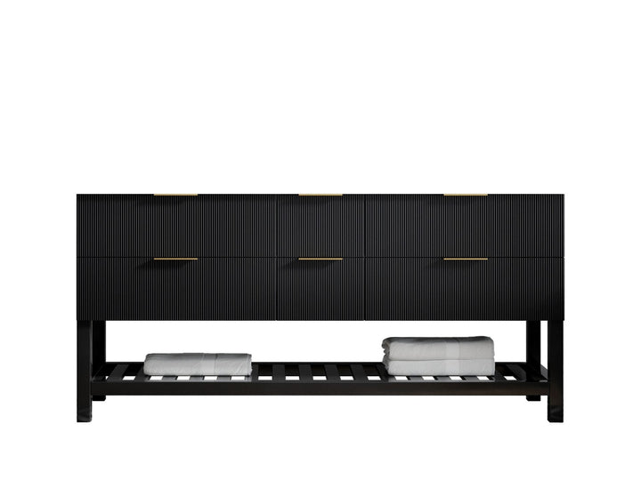 Catalina 72 in W x 22 in D Free Standing Reeded Double Sink Bathroom Vanity - photo 6