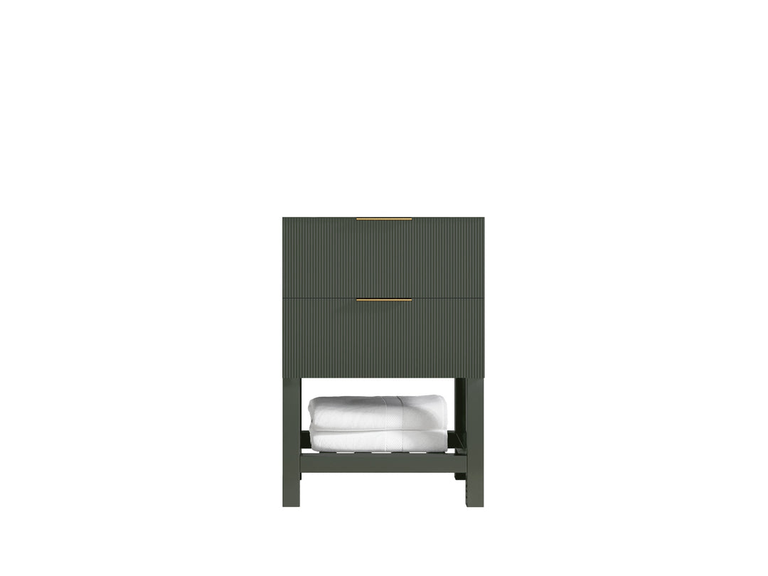 Catalina 24 in. W x 22 in. D Single Sink Bathroom Vanity in Pewter Green with Countertop - Cabinet Only