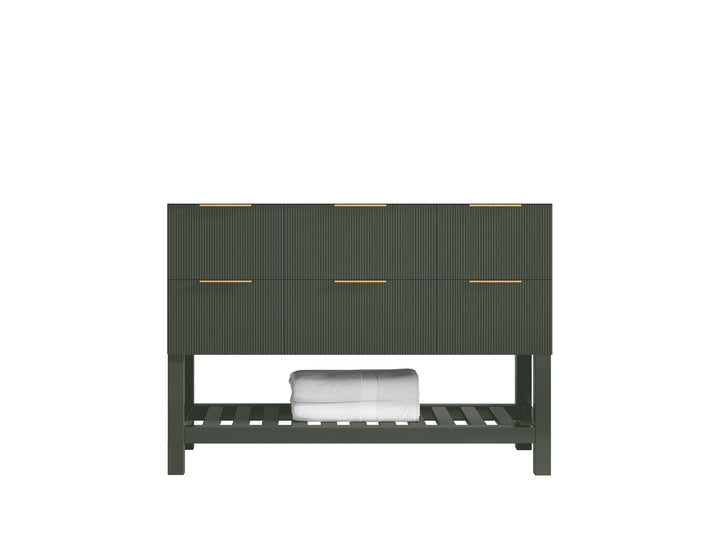 Catalina 48 in W x 22 in D Free Standing Reeded Single Sink Bathroom Vanity - photo 6