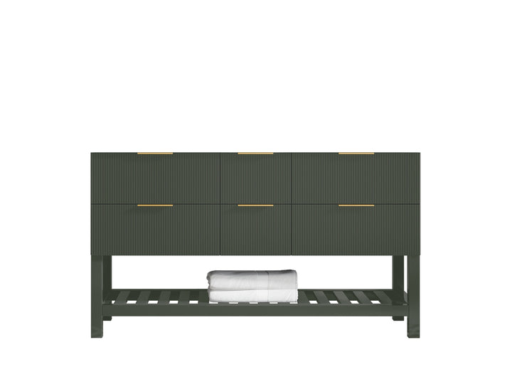 Catalina 60 in W x 22 in D Free Standing Reeded Double Sink Bathroom Vanity - photo 6