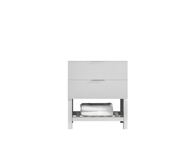 Catalina 30 in. W x 22 in. D Double Sink Bathroom Vanity in White  with Countertop- Cabinet Only