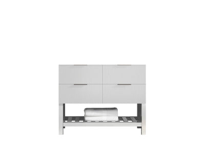 Catalina 42 in. W x 22 in. D Single Sink Bathroom Vanity in White with Countertop - Cabinet Only