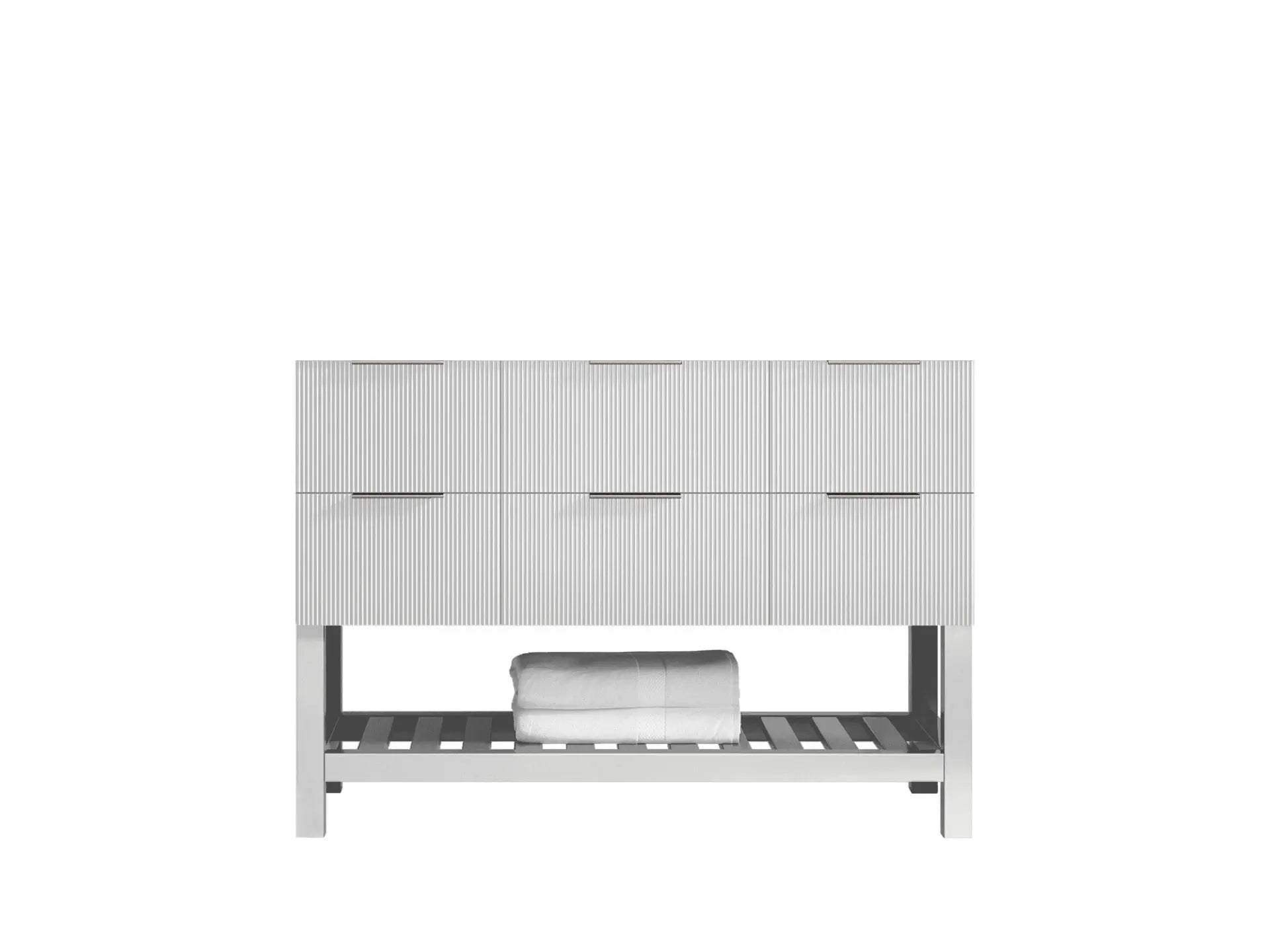 Catalina 48 in. W x 22 in. D Single Sink Bathroom Vanity in White with Countertop - Cabinet Only