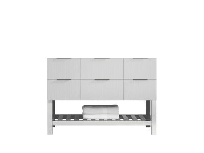 Catalina 48 in. W x 22 in. D Single Sink Bathroom Vanity in White with Countertop - Cabinet Only