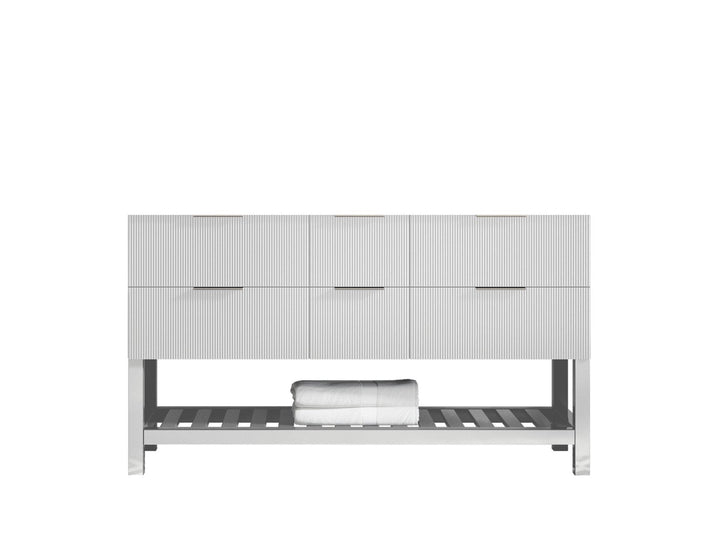 Catalina 60 in W x 22 in D Free Standing Reeded Double Sink Bathroom Vanity - photo 6