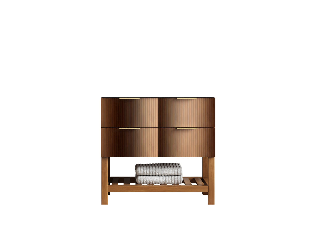 Catalina Teak 36 in. W x 22 in. D Center Sink Bathroom Vanity